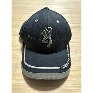 Browning Black & Army Green Embroidery Deer Hat Cap Size L-XL Hunting Grandpa
